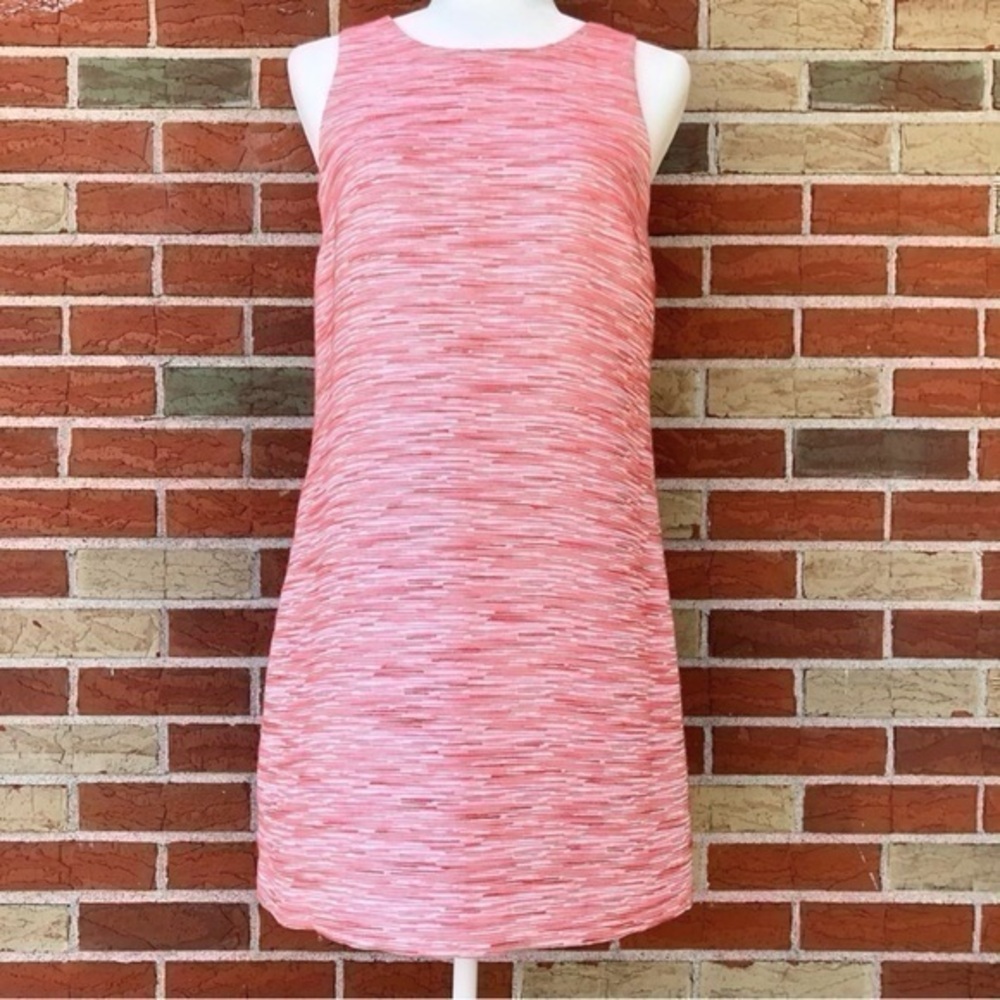 CeCe by Cynthia Steffe Sleeveless Desert Rose Pink White Shift Dress 👗